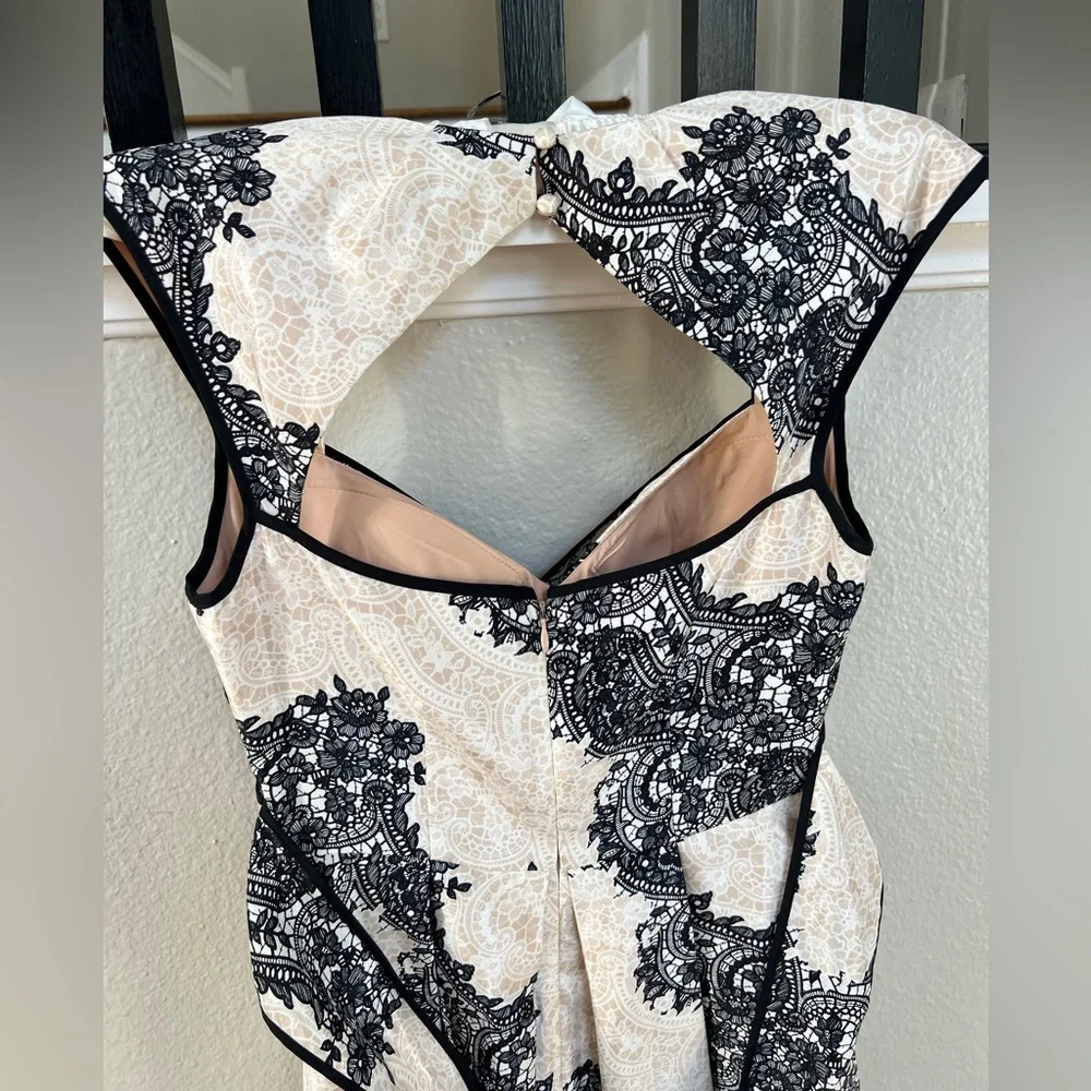 BEAUTIFUL Black and Cream Women's Dress - Picture 5 of 9